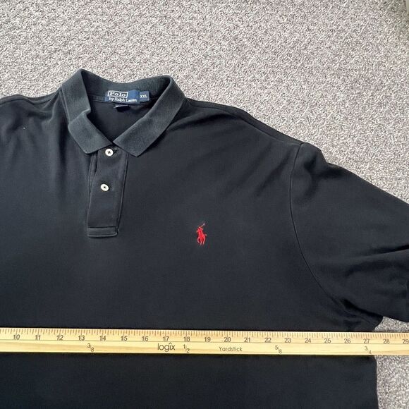 Polo Ralph Lauren Black Collared 3 Button Short Sleeve Shirt 2X - Picture 6 of 7